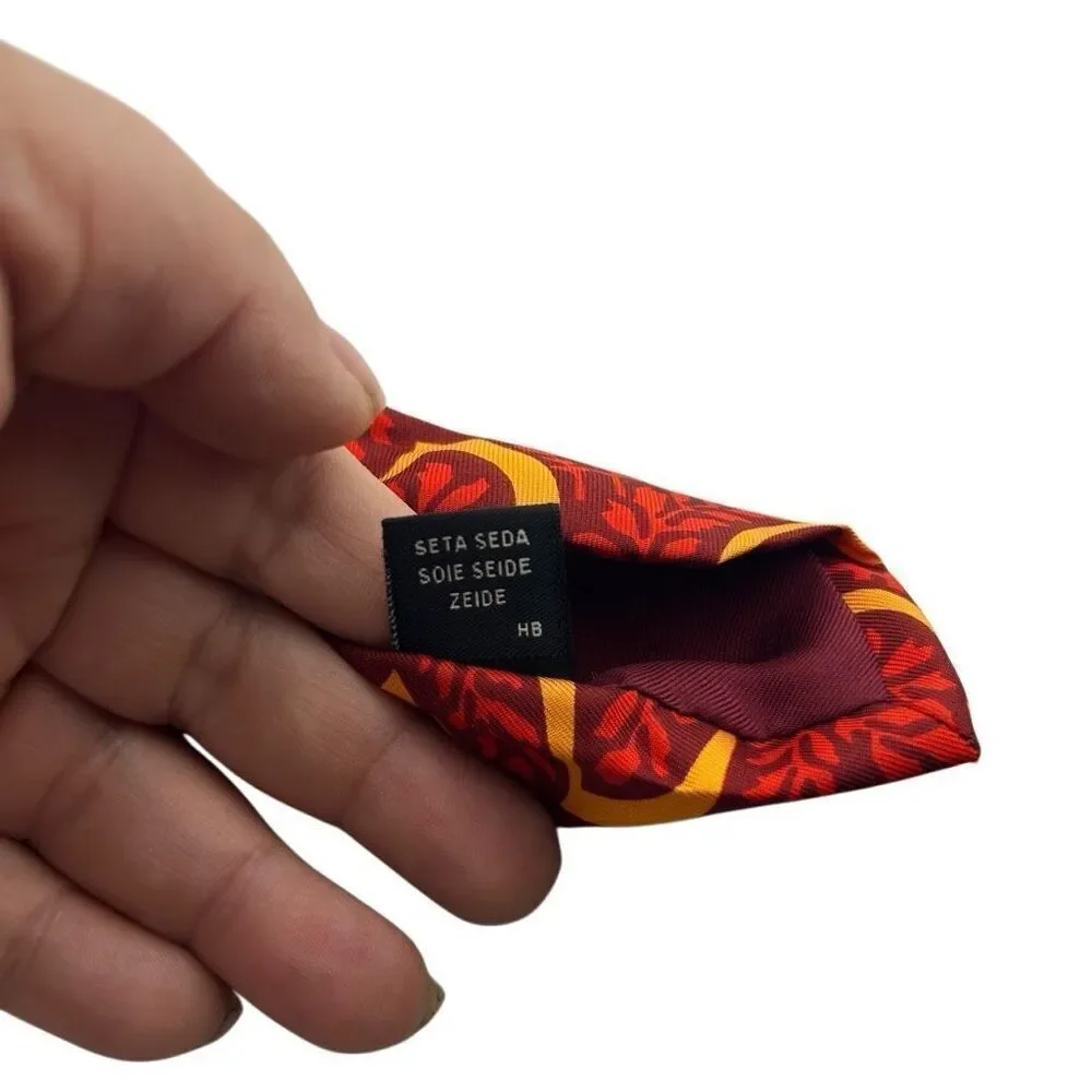 Holiday & Brown London Special Re-Edition NWT Red and Orange Silk Tie Necktie